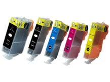 5-Pack Compatible Cartridges for use with CANON CLI-226/PGI-225 (2BK, C, M, Y)